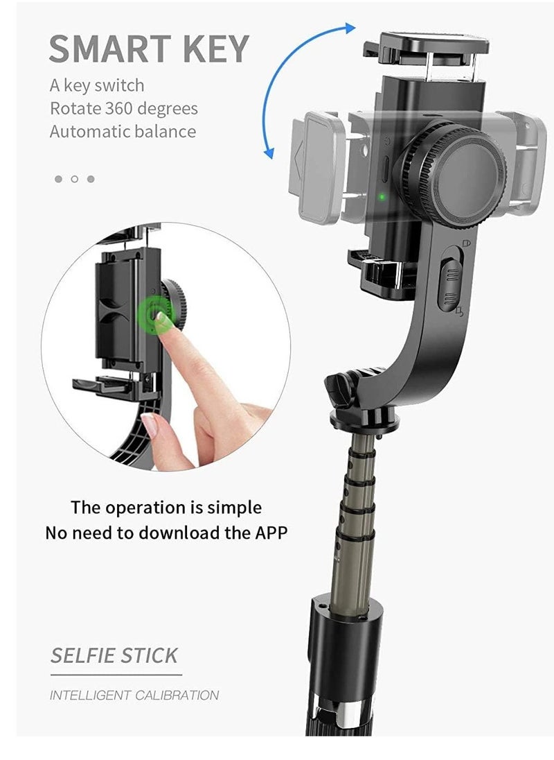 ELTRAZONE - Gimbal Stabilizer for Smartphone L08 Handheld Gimbal with 360°Auto Balance Ant Shake Remote Wireless Bluetooth Selfie Stick Pan-tilt Tripod with Built-in Bluetooth Remote - Image 1
