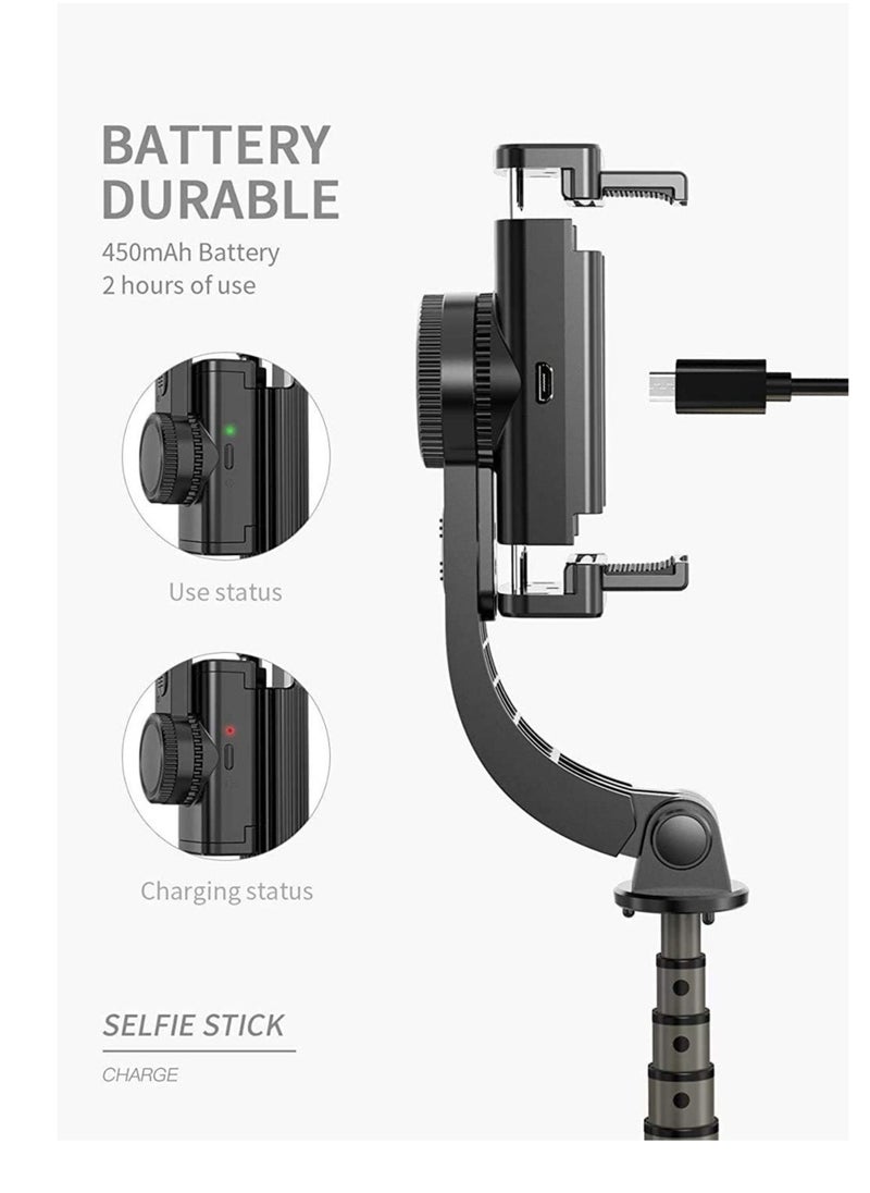 ELTRAZONE - Gimbal Stabilizer for Smartphone L08 Handheld Gimbal with 360°Auto Balance Ant Shake Remote Wireless Bluetooth Selfie Stick Pan-tilt Tripod with Built-in Bluetooth Remote - Image 1
