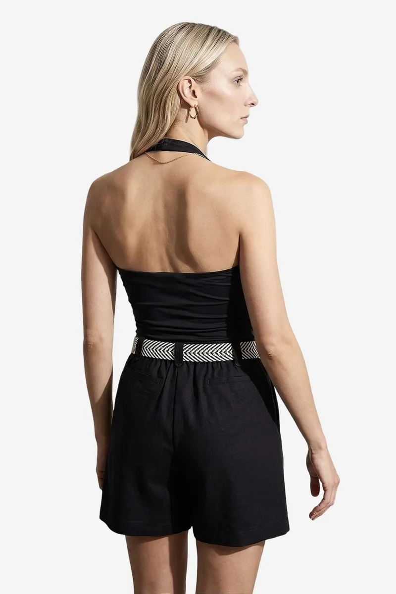 Dilvin Black DILVIN Nylon Elastane Blouse for Women | Best Price UAE