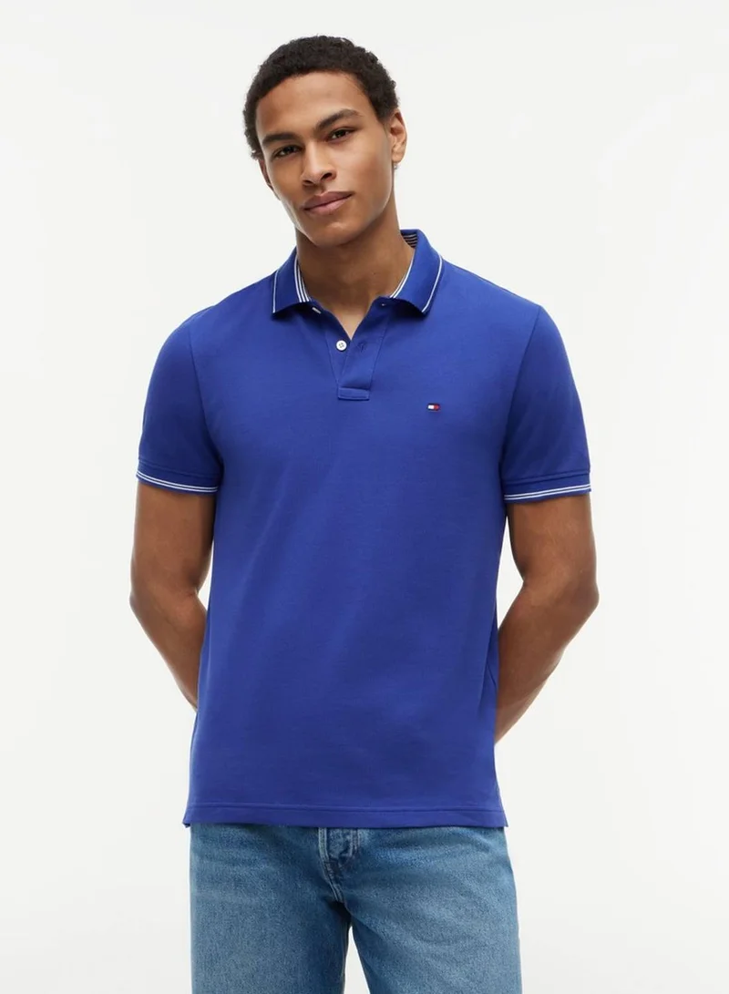 Tommy Hilfiger Heritage Regular Fit Stripe Trim Polo Shirt