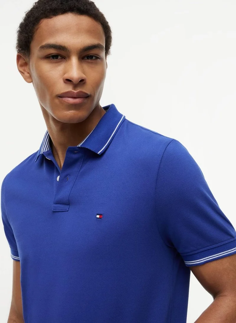 Tommy Hilfiger Heritage Regular Fit Stripe Trim Polo Shirt