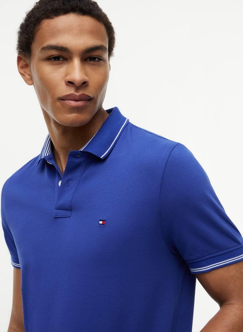 TOMMY HILFIGER Heritage Regular Fit Stripe Trim Polo Shirt - Image 2