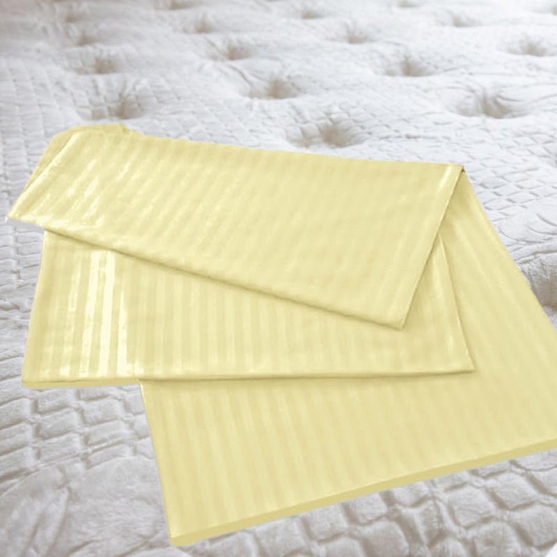Bedding Zone Standard Pillowcase Set - Cream - Image 3