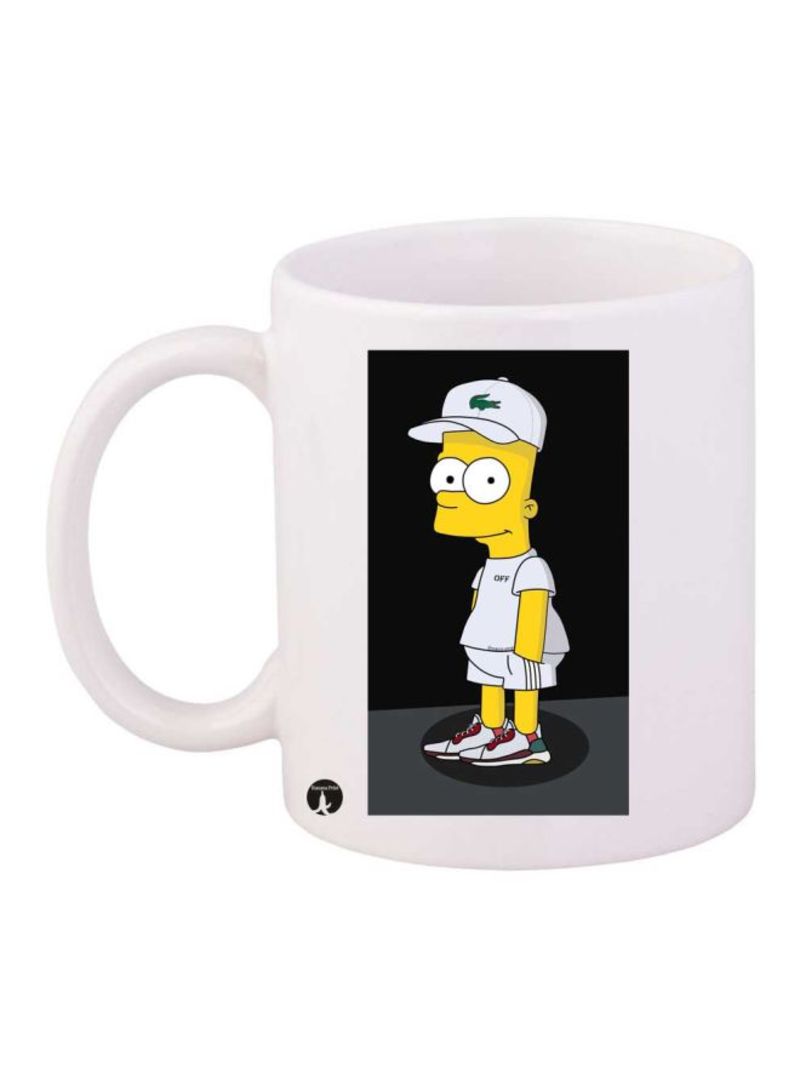 RKN The Simpsons Printed Mug White/Black/Yellow Standard Size