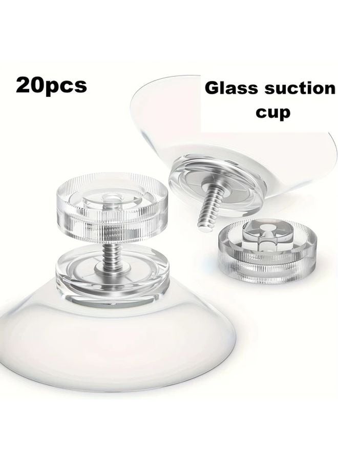 20 قطعة خطافات شفط قوية ذات تصميم ملولب سهل التركيب للجدران في المطبخ والحمام - Image 2