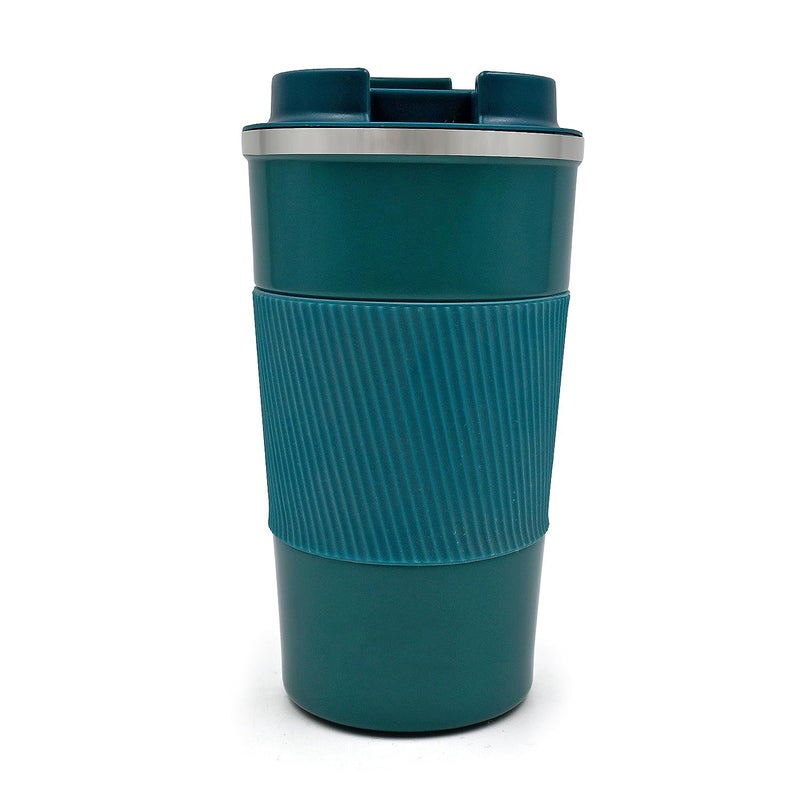 SShop Insulated Travel Coffee Mug Stainless Steel Vacuum Tumbler With LeakProof Lid Reusable Thermal Cup For Hot And Cold Beverages With SpillProof Lid And AntiSlip Grip Ivory 510 ML - Image 1
