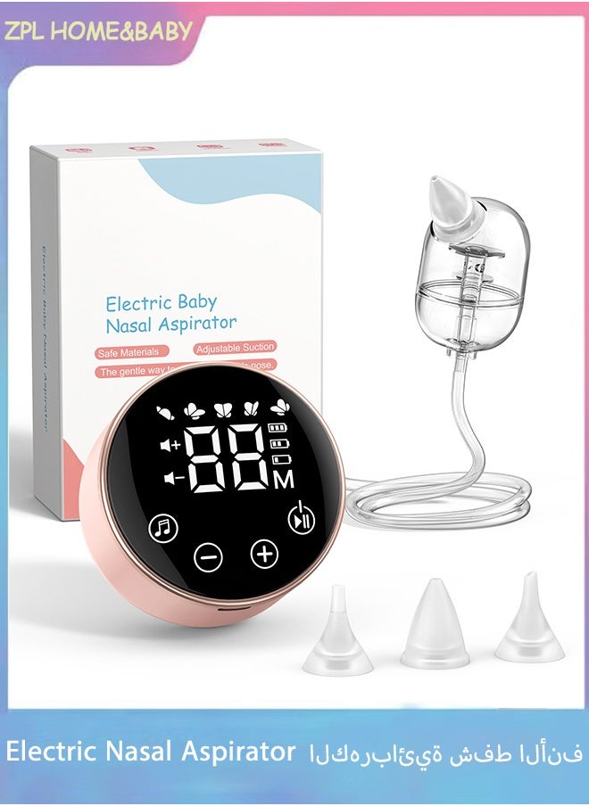 Beauenty Baby Electric Nasal Aspirator, Adjustable 9 Level Suction with White Noise Function, 5 Music and 3 Nozzles, Toddler Deeply Nose Cleaner, Suitable for Infants Kids Toddlers  - Image 1