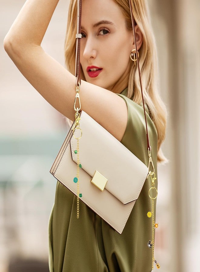 SelfTek طقم صنع سلسلة المفاتيح SelfTek 253 قطعة مع تعليقات، طقم سلسلة مفاتيح DIY مع 100 قطعة تعليقات مينا، 140 حلقة قفز و 32.81 قدم من السلاسل الذهبية للحرف اليدوية للنساء - Image 5