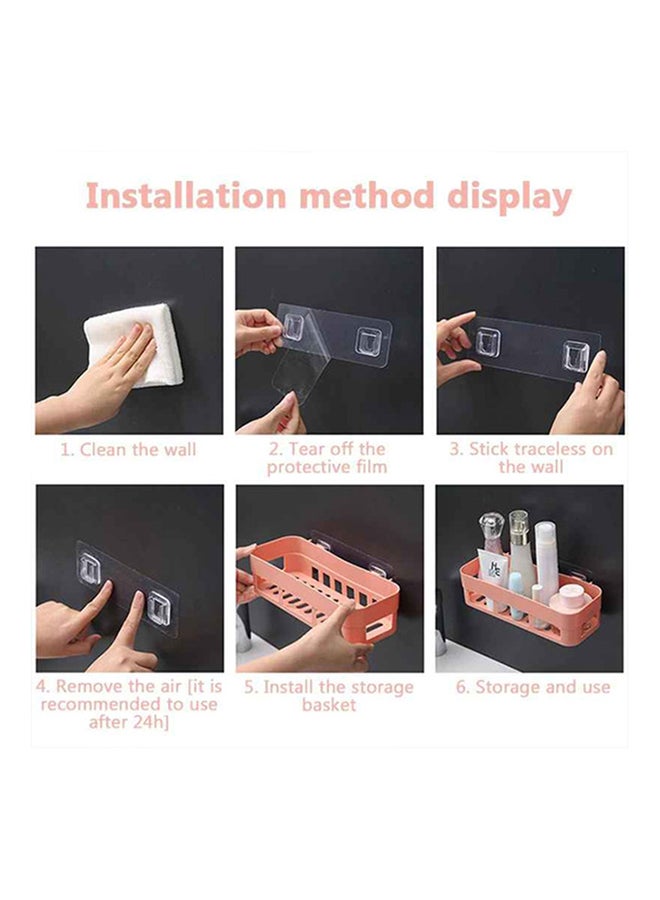 Multifunctional Wall Mounted Bathroom Storage Box Light Green 25.5 x 9.5 x 6.5cm - Image 3