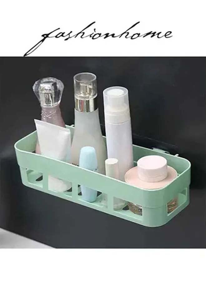 Multifunctional Wall Mounted Bathroom Storage Box Light Green 25.5 x 9.5 x 6.5cm - Image 2