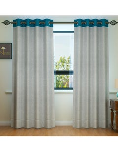 Fabrahome Light Filtering 7 Ft Rectangular Curtain (Set of 2)