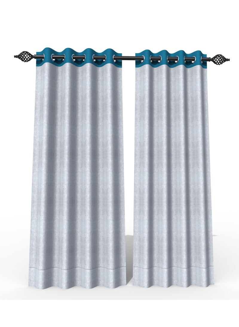 Wooden Twist - Fabrahome Light Filtering 7 Ft Rectangular Curtain (Set of 2) - Image 1
