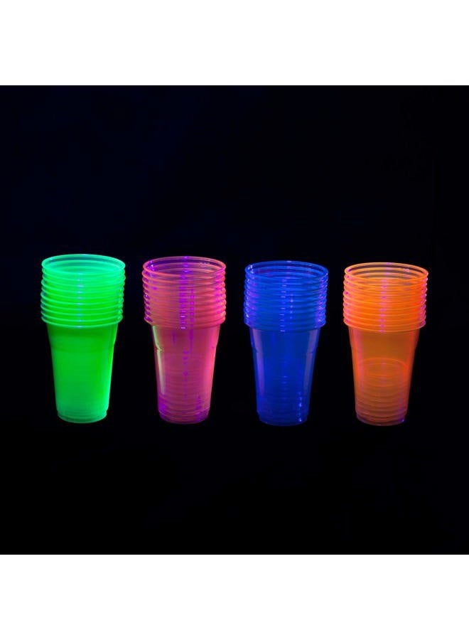 Party Essentials Soft Plastic 16-Ounce Party Cups/Pint Glasses, 40-Count, Assorted Neon - Image 3