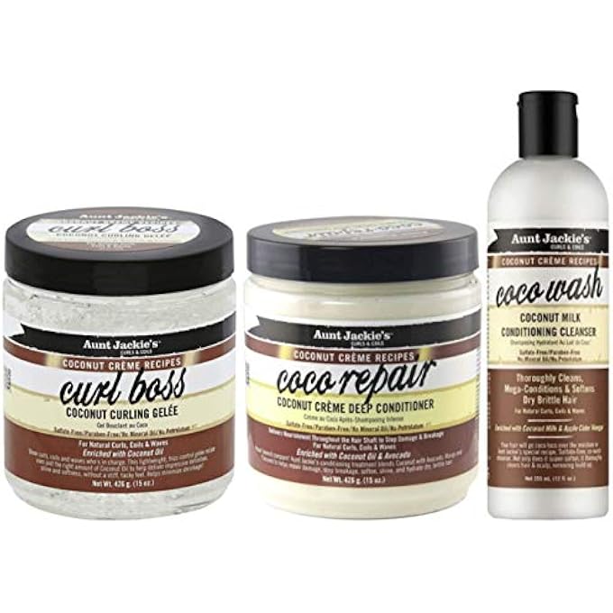 AUNT JACKIE'S COCO CURL BOSS426G, COCO REPAIR CONDITIONER 426G & COCO WASH 355ML - Image 2