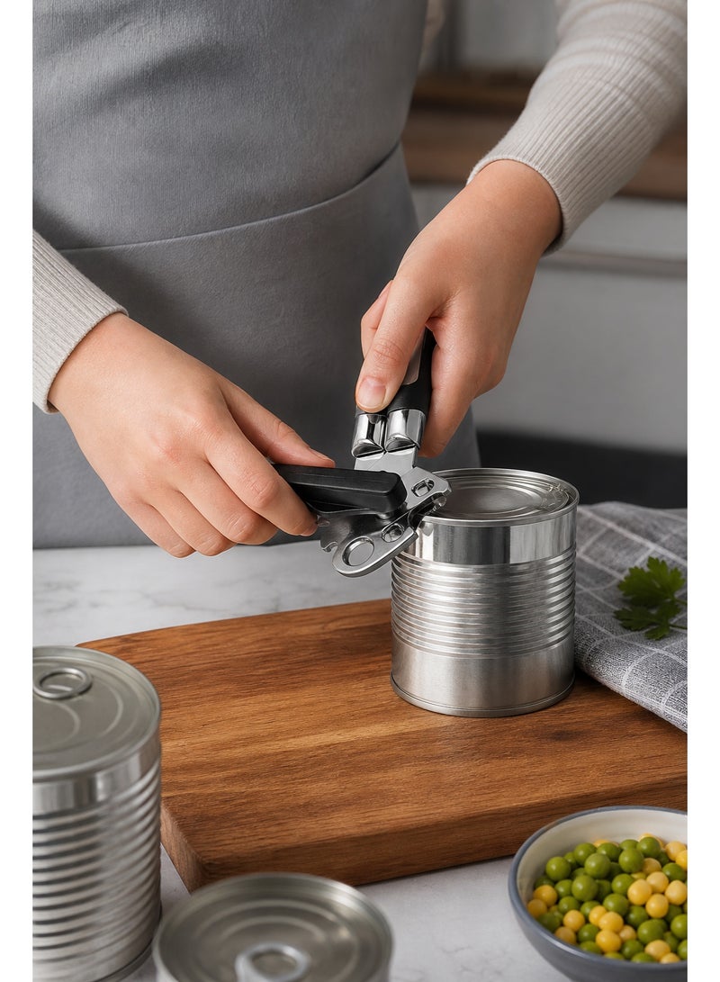 Can Opener, Stainless Steel Can Opener & Multi-Function Can Opener, Food-Grade Anti-Rust for Middle East Hard Water, Labor-Saving Lever, Smooth Safe Cut, Anti-Slip Handle, 3-in-1 for Cans, Bottles & Pull Tabs, Suitable for Middle Eastern Families, Elderly, Restaurants, Guesthouses & Arabic Pickled Sauce Lovers - Image 2