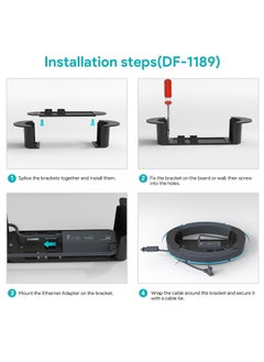 General Starlink Ethernet Cable Caddy with Adapter Holder Wall Mount for Starlink Cable Management and Storage  - Image 4