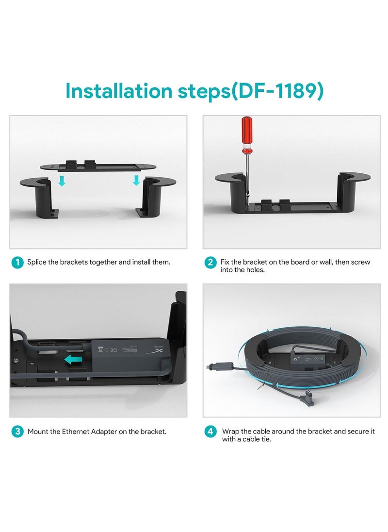 General - Starlink Ethernet Cable Caddy with Adapter Holder Wall Mount for Starlink Cable Management and Storage - Image 1