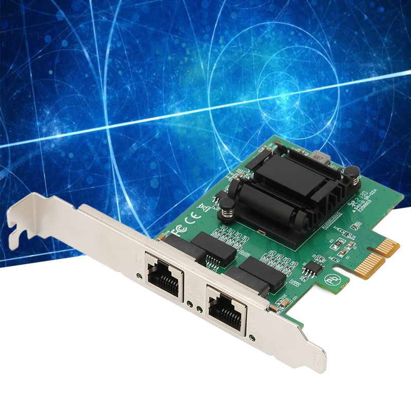 بطاقة شبكة مزدوجة المنافذ PCIE كرت شبكة جيجابايت محول LAN 82751EB بطاقة شبكة سلكية - Image 3