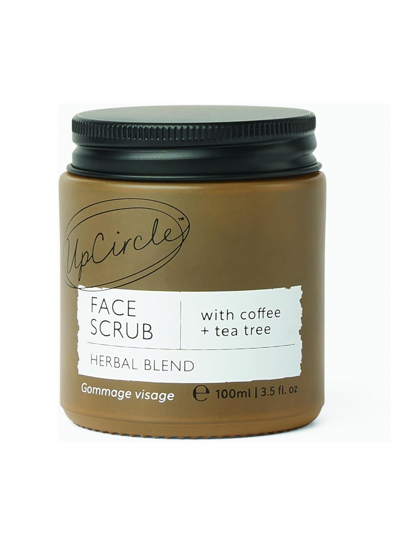 اب سيركل Coffee Face Scrub Herbal Blend For Oily Combination Spot Prone Skin 100ml Tea Tree Sha Butter Coconut Rosehip Oil Natural Vegan Face Exfoliator For Soft Smooth Skin - Image 1