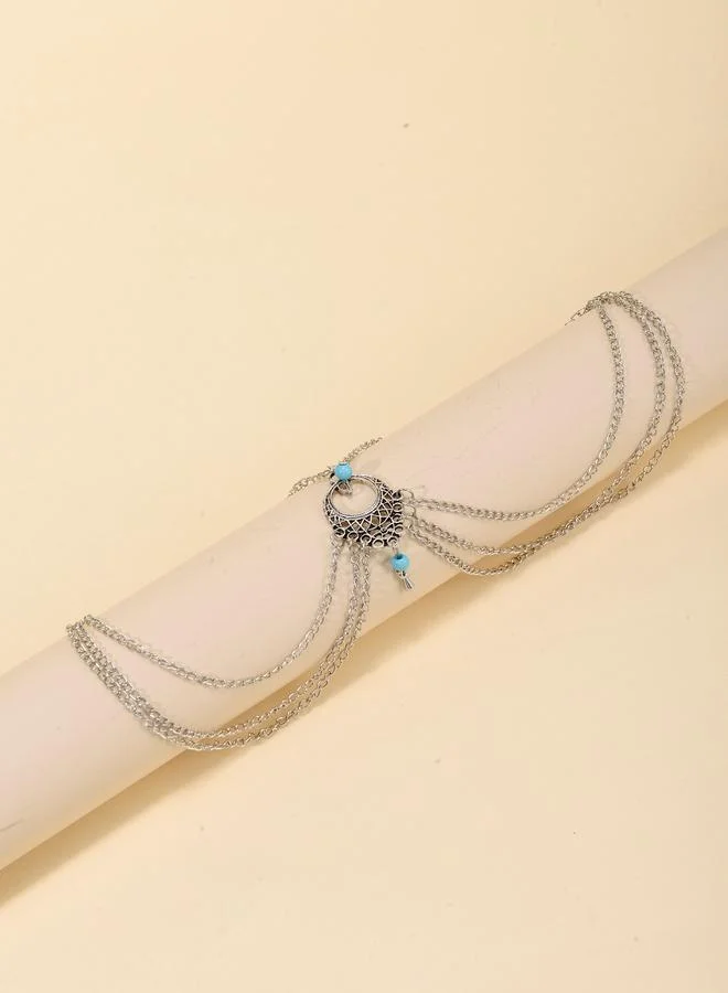 Take Two  Layered Anklet with Turquoise Accents for Women | Best Price UAE