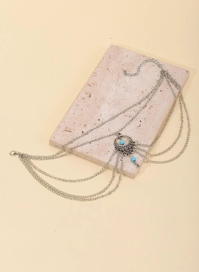 Take Two  Layered Anklet with Turquoise Accents for Women | Best Price UAE