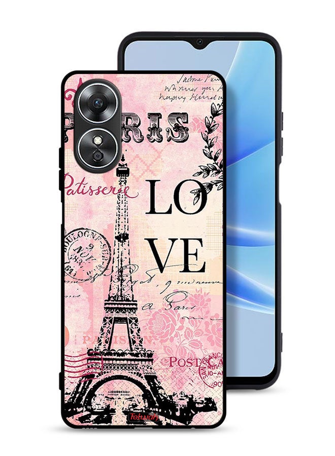 Tolwak Oppo A17 Protective Case Cover Paris Love - Image 1
