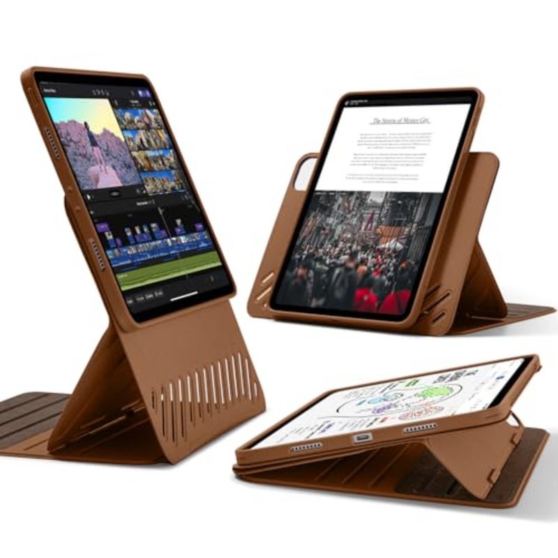 حافظة iPad Pro مقاس 11 بوصة لجهاز 2022/2021/2020/2018 الجيل الرابع/الثالث/الثاني/الأول، غطاء مغناطيسي قابل للإزالة، حامل صورة/مناظر طبيعية قابل للتعديل، عرض مرتفع للشاشة، 9 زوايا - Image 1
