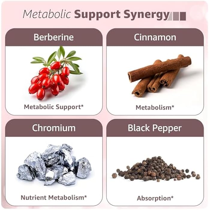Berberine Phytosome 550mg, 60 Capsules - with Ceylon Cinnamon (200mg), Chromium (200mcg) & Black Pepper Extract (10mg) - Image 5