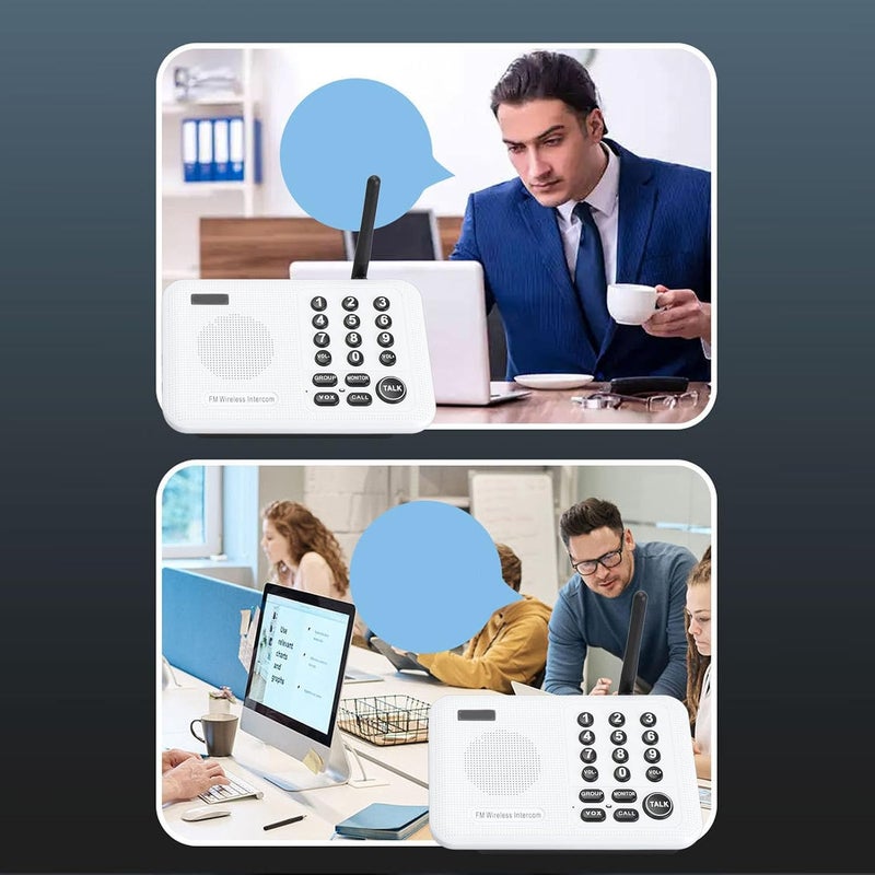جودة تقاوم كل ظرف نظام الاتصال الداخلي، مدى طويل 3280 قدم، 10 قنوات، 3 رموز رقمية، مضاد للتداخل، شريحة متميزة، تنشيط صوتي للمنزل والمكتب التجاري، مع إشارة محسنة (قابس أمريكي) - Image 4