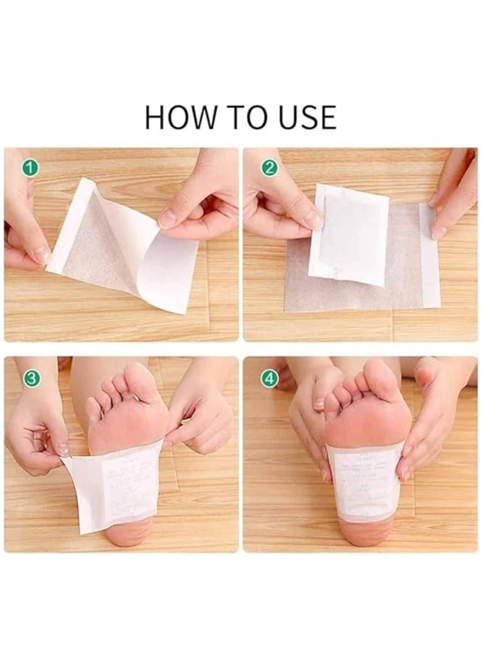 Kapmore Foot Pads, 10-Piece Relief Foot Pads and 10-Piece Adhesive Sheets for Removing Impurities, Relieve Stress Improve Sleep  - Image 3