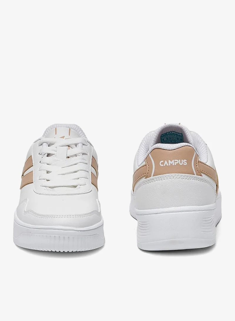 CAMPUS Wht/Beige Women’s White Low Top Sneakers – Cool Urban Design Shoes with Memory Foam for All-Day Comfort for Women | Best Price UAE