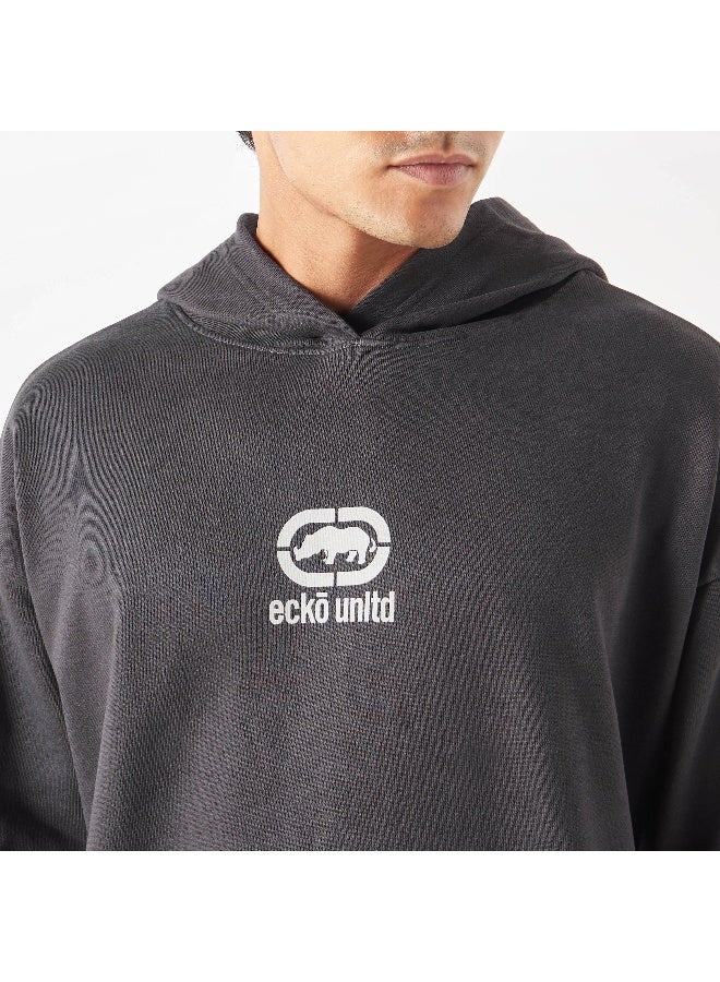 Ecko Unltd. Ecko Logo Print Hoodie with Kangaroo Pocket  - Image 1