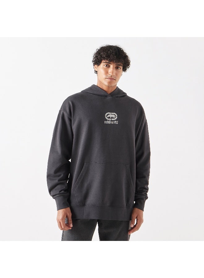Ecko Unltd. Ecko Logo Print Hoodie with Kangaroo Pocket  - Image 4