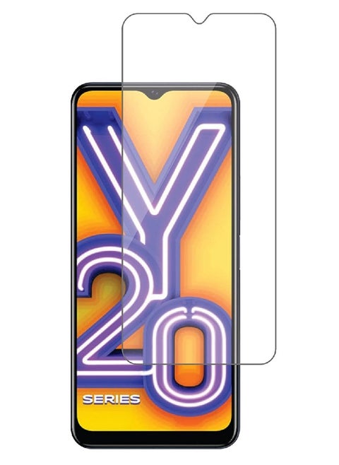 Tempered Glass Screen Protector Clear Designed For vivo Y20i Full Screen Coverage And Bubble Free