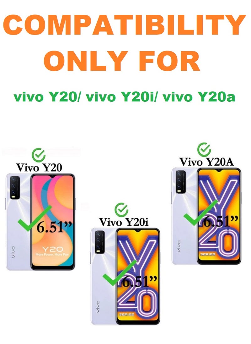 Tempered Glass Screen Protector Clear Designed For vivo Y20i Full Screen Coverage And Bubble Free
