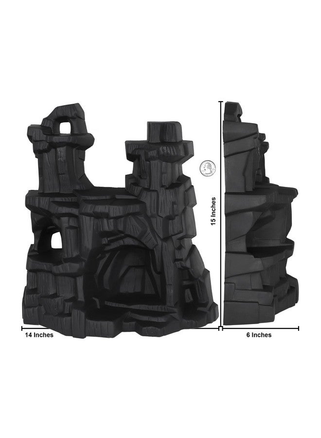 Tim Mee Toy TimMee Battle Mountain Scenery - Coal Black Figure Display & Play Terrain US Made - Image 2