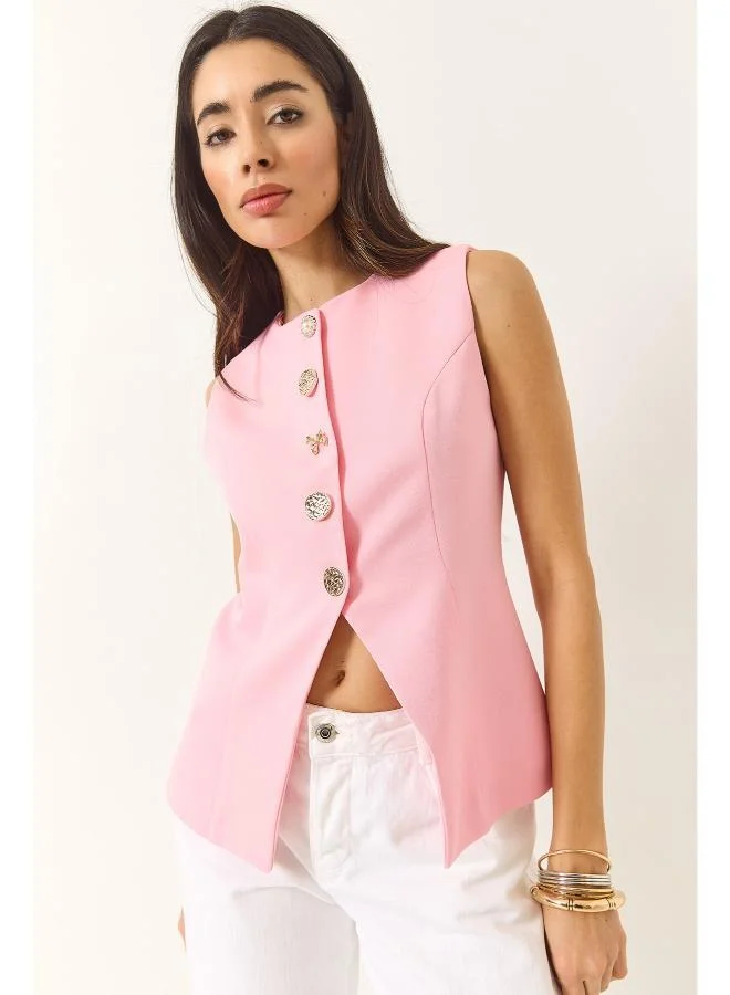 Ginger Button Up Vest