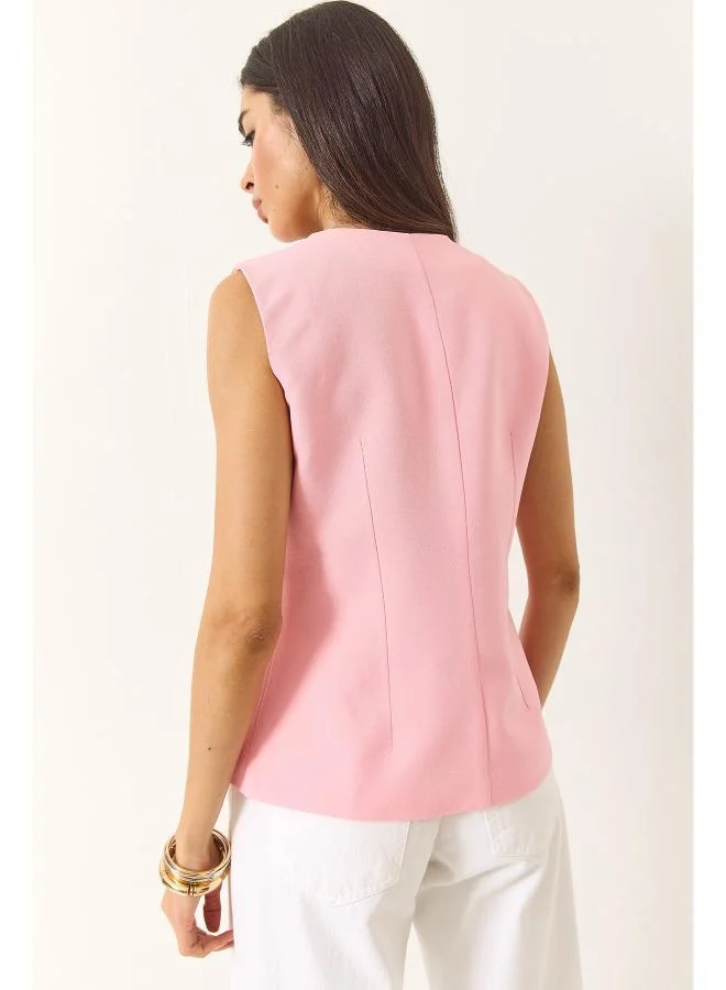 Ginger Button Up Vest