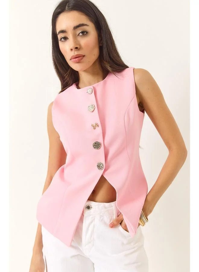 Ginger Button Up Vest