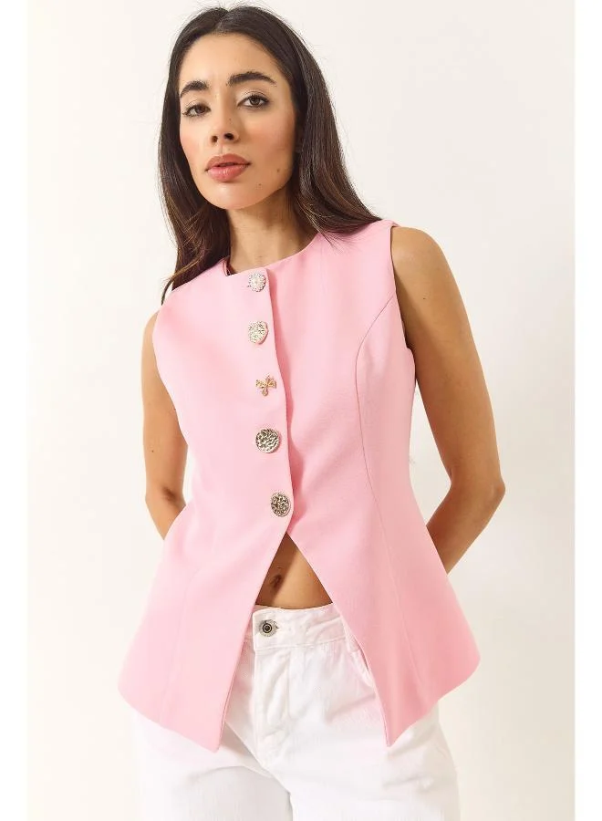 Ginger Button Up Vest