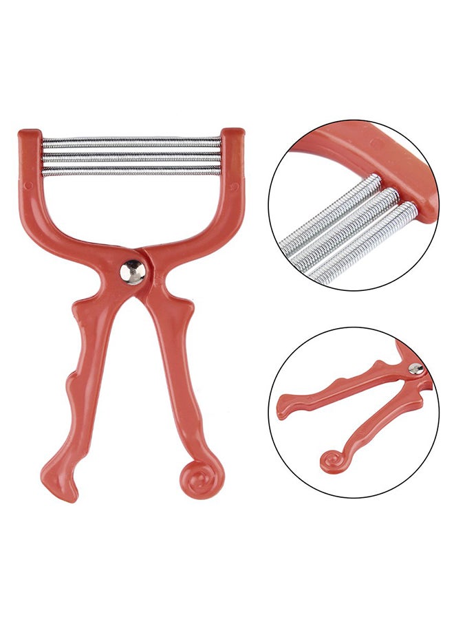 بكرة بنابض يمكن حملها باليد أحمر/فضي - Image 3