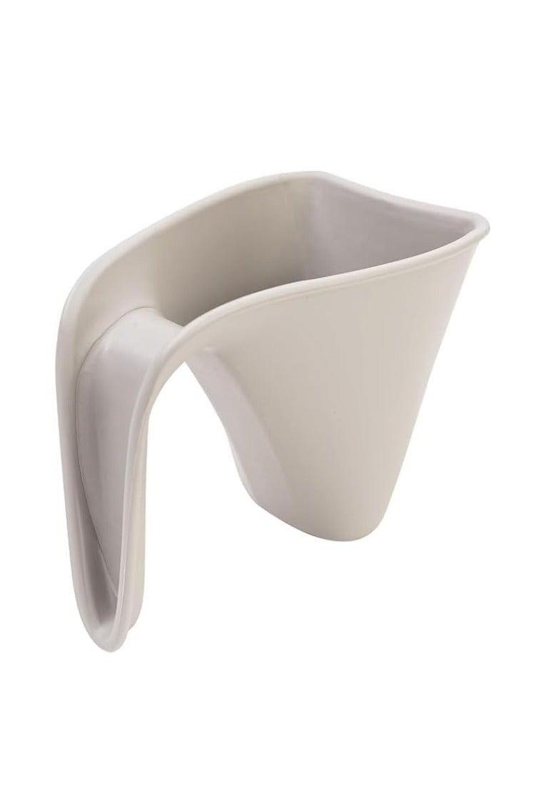Shnuggle Shnuggle Bath Rinse Jug | Soft Rim Baby & Toddler Shampoo Rinser | Bath Hair Rinsing Cup | Hair Wash Jug with Handle | Essential Bath Accessories | Taupe - Image 1