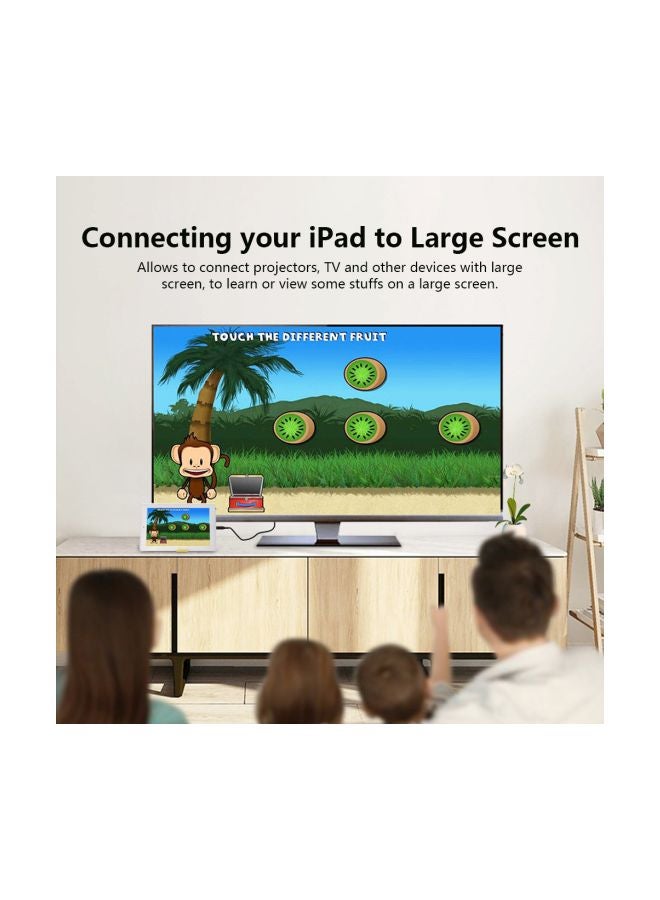 دوكولر كابل محول من Type-C إلى HD أسود/رمادي/فضي - Image 3