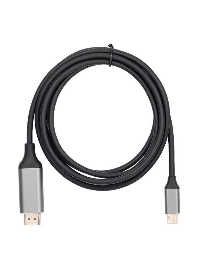 دوكولر كابل محول من Type-C إلى HD أسود/رمادي/فضي - Image 1