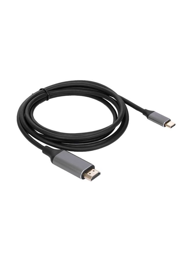 دوكولر كابل محول من Type-C إلى HD أسود/رمادي/فضي - Image 2