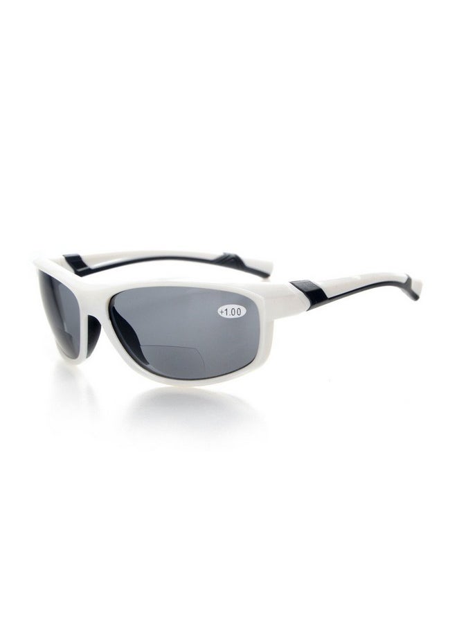 Eyekepper - Fashion Sports Bifocal Sunglasses Tr90 Unbreakable Outdoor Readers Baseball Running Fishing Driving Golf Softball Hiking Clear Frame - Image 1