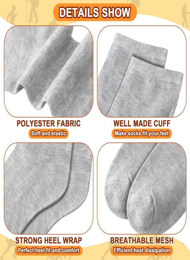 JaGely 120 Pairs Men's Socks Bulk Casual Sports Athletic Crew Socks for Athletic Women Unisex Adult, Solid Color - Image 4