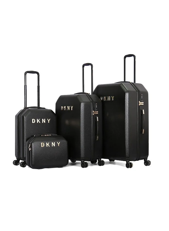 DKNY BLACK Dkny Allure Hardside Luggage on Wheels for Unisex | Ultra Lightweight ABS on with Spinner Wheels 4 Color Black  | Best Price UAE