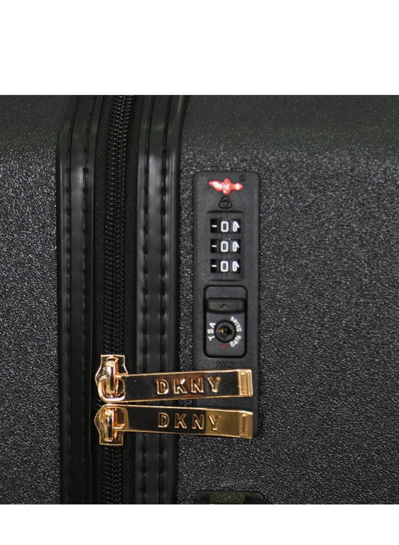 DKNY BLACK Dkny Allure Hardside Luggage on Wheels for Unisex | Ultra Lightweight ABS on with Spinner Wheels 4 Color Black  | Best Price UAE