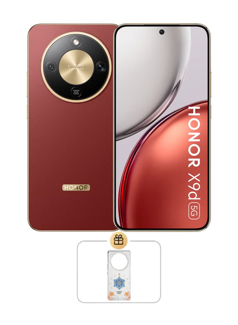 هونور هاتف X9d ثنائي الشريحة بني محمر 12 جيجابايت رام 256 جيجابايت 5G مع غلاف هاتف X9d IMD - النسخة الشرق أوسطية - Image 1